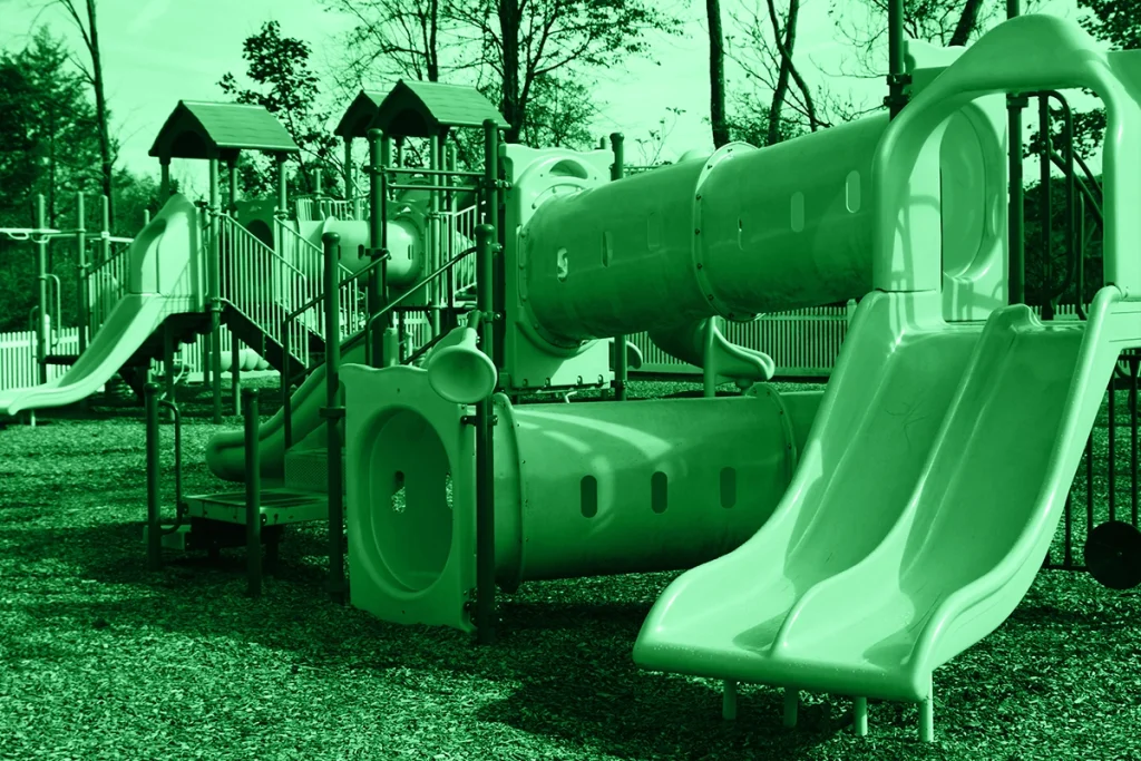 Parco giochi vuoto che rievoca il luogo in cui Brandie Gotch ha investito dei bambini in Arizona.