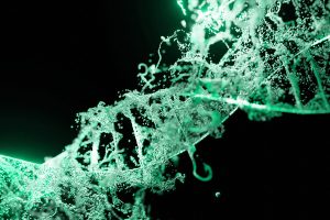 Filamento di DNA che simboleggia il CODIS, il database americano di DNA creato e gestito dall'FBI.