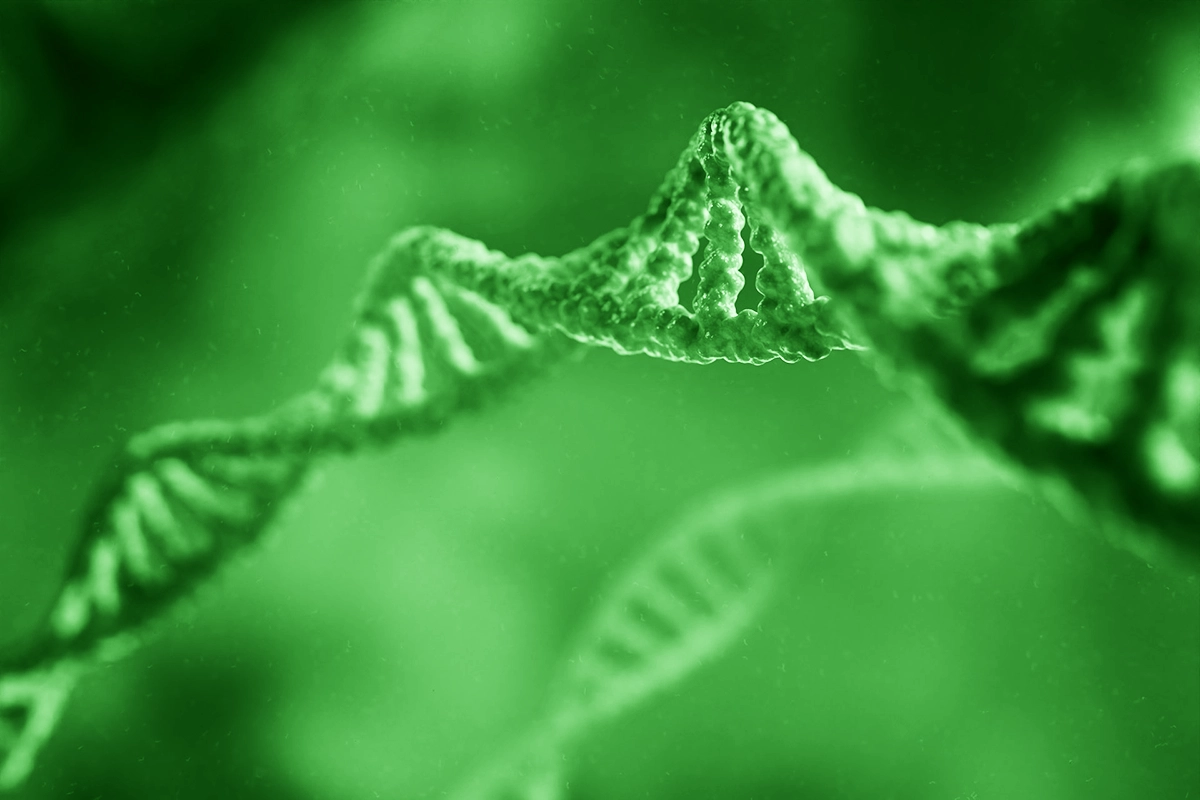Filamento di DNA che simboleggia i cinque cold case americani risolti nel 2023 grazie alla genealogia genetica. Dal killer di Long Island a omicidi rimasti irrisolti per decenni.